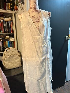 Eileen Fisher Cream Wrap Chemise